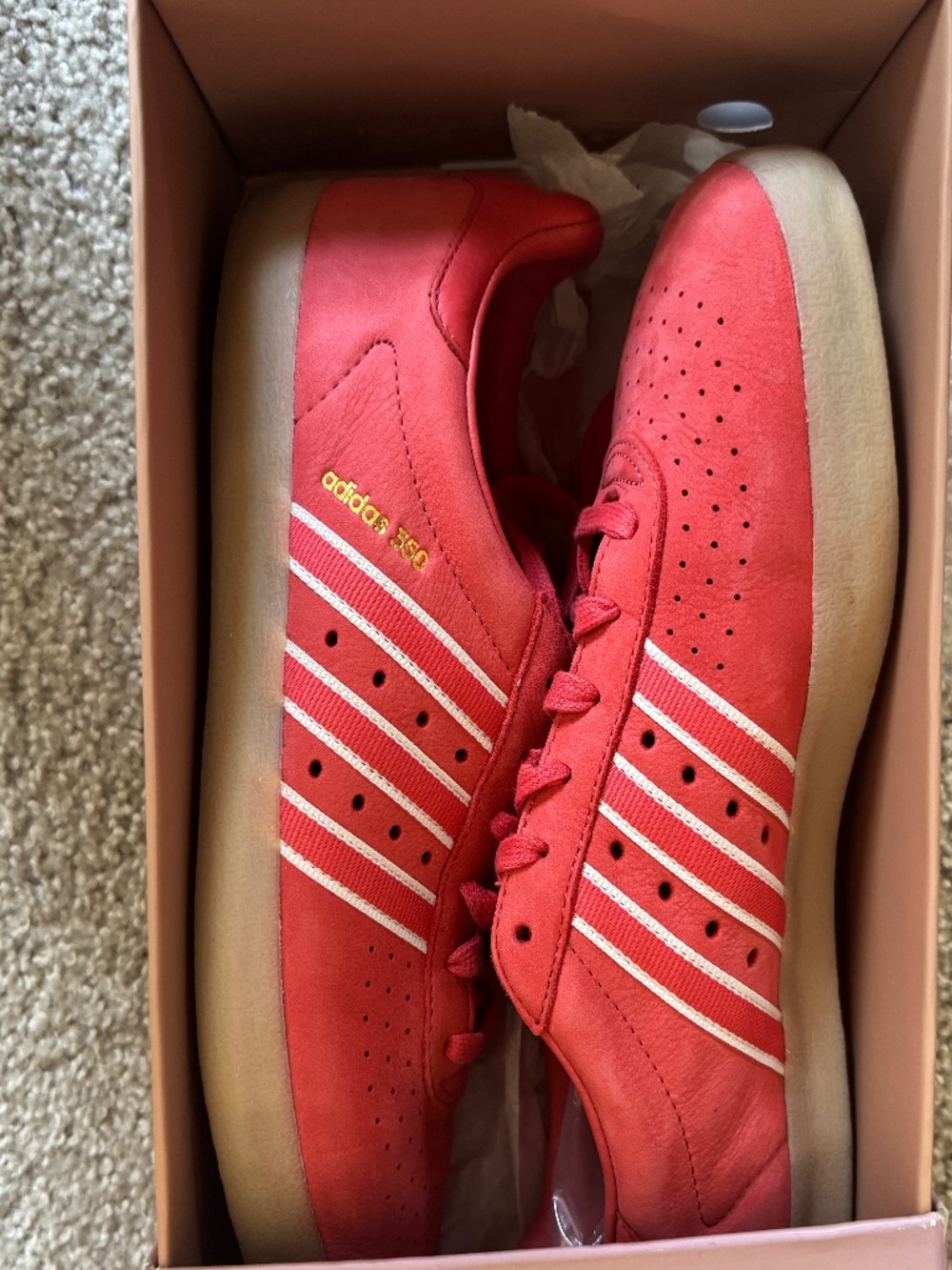 10.5 Men’s Adidas 350 Oyster Coral